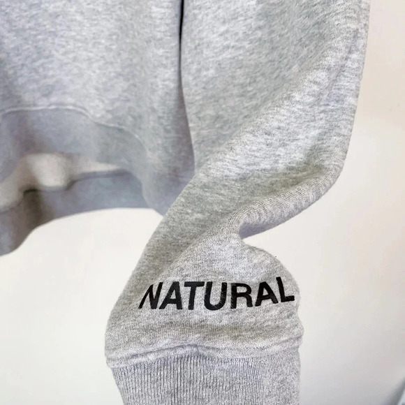 Aritzia TNA Logo Front Gray  Crew Neck Sweater - Picture 9 of 16